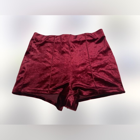 Forever 21 Pants - Forever 21: Red Velvet colored High Waisted Shorts - XS